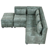 Free-Combined Sectional Sofa 5-seater - LuxNovaHub 