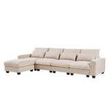 Modern Large L-Shape Feather Filled Sectional - LuxNovaHub 