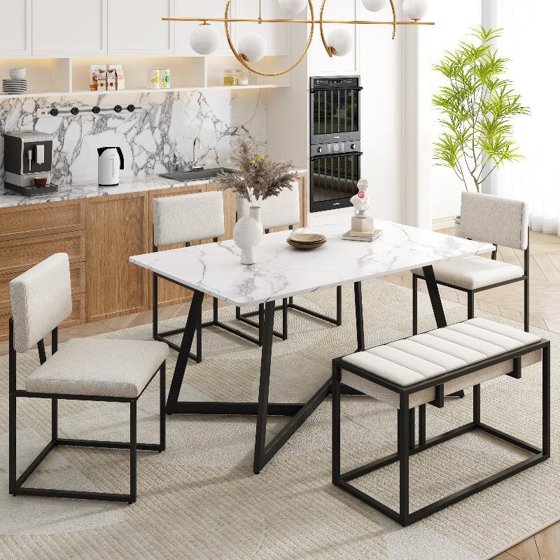 60inch Metal Kitchen Table - LuxNovaHub 