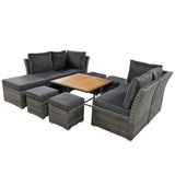 10-Piece Patio Furniture Set – Outdoor Conversation Set with Coffee Table - LuxNovaHub 