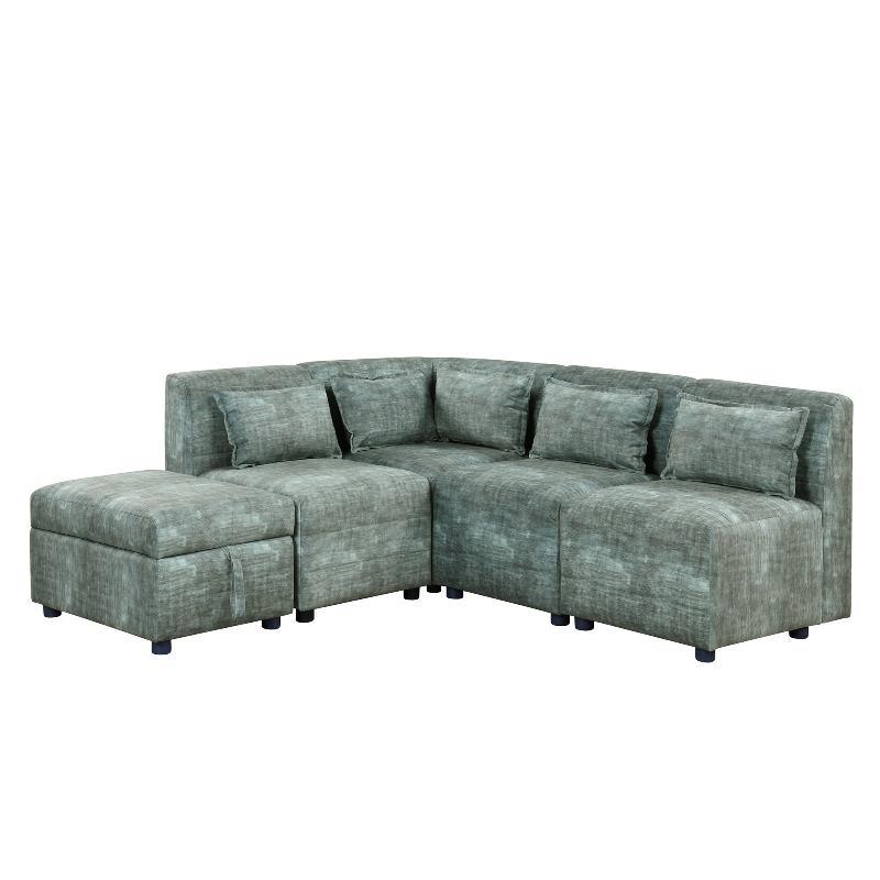 Free-Combined Sectional Sofa 5-seater - LuxNovaHub 