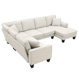 108*85.5" Modern U Shape Sectional Sofa