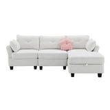 Modern Teddy Velvet Sectional Sofa - LuxNovaHub 