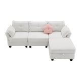 Modern Teddy Velvet Sectional Sofa - LuxNovaHub 