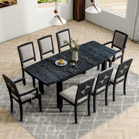 Rustic Extendable 84inch Dining Table - LuxNovaHub 