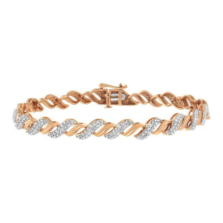 Rose Gold Plated Sterling Silver cttw Round-Cut - LuxNovaHub 