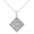 Diamond Square Pendant Necklace - LuxNovaHub 