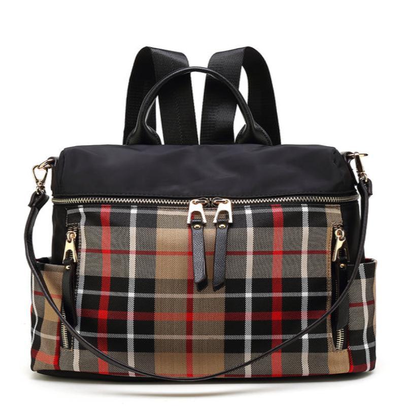 Nishi Plaid Backpack - LuxNovaHub 