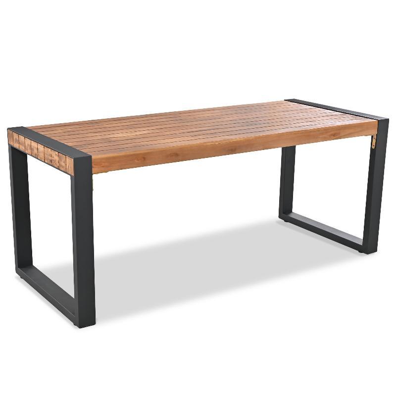 3-pieces Outdoor Dining Table With 2 Benches - LuxNovaHub 