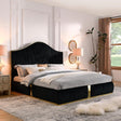 Corduroy Upholstered Bed Frame - LuxNovaHub 