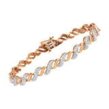 Rose Gold Plated Sterling Silver cttw Round-Cut - LuxNovaHub 