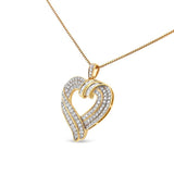 Cttw Baguette Diamond Composite Open Heart - LuxNovaHub 