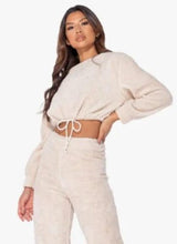 BEIGE TEDDY BORG CROPPED TOP - LuxNovaHub 