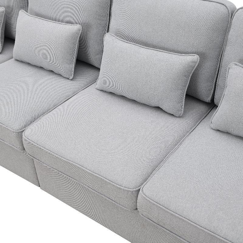 104-Inch 4-Seater Modern Linen Fabric Sofa – Stylish & Comfortable Living Room Furniture - LuxNovaHub 