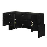 Four-Door Metal Handle Storage Cabinet - LuxNovaHub 