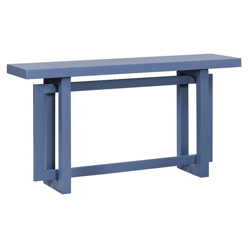 Contemporary Console Table with Wood Top - LuxNovaHub 