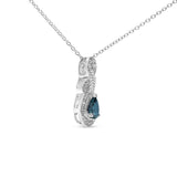 Pear Sapphire and Diamond Accent Infinity - LuxNovaHub 