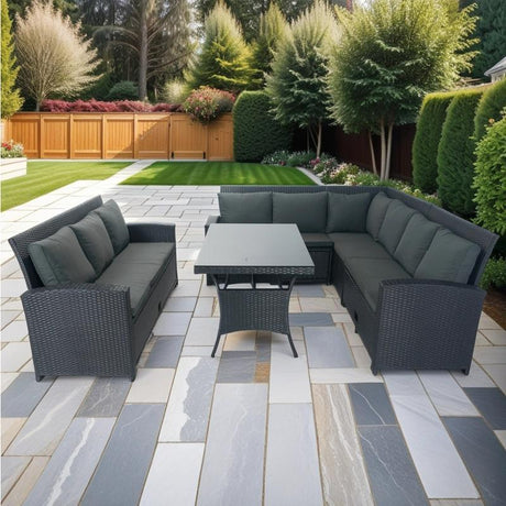 5 Piece Patio wicker Outdoor Sectional Set - LuxNovaHub 