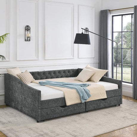 Queen Size Daybed with Drawers - LuxNovaHub 