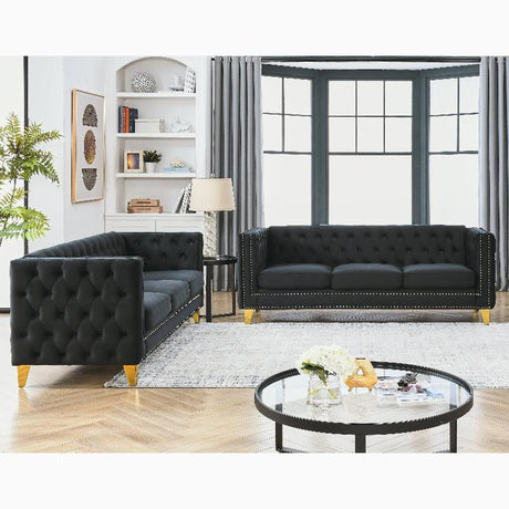 Velvet Sofa for Living Room - LuxNovaHub 