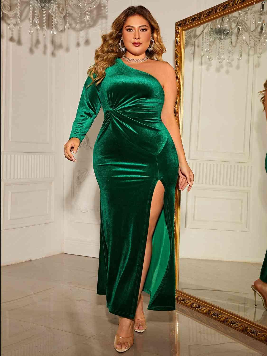 Plus Size One-Shoulder Twisted - LuxNovaHub 