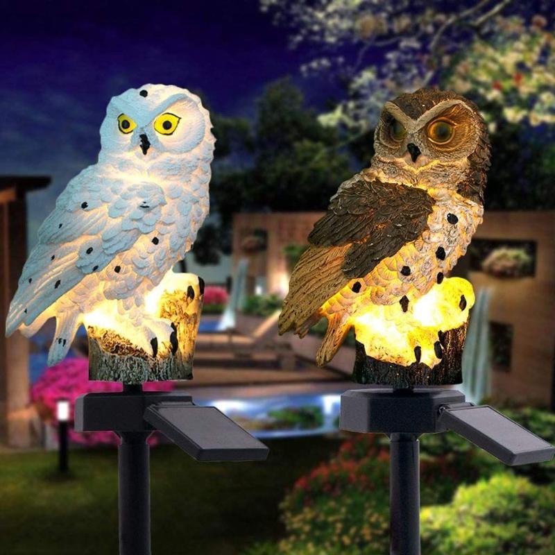 LED Garden Owl Solar Lights - LuxNovaHub 