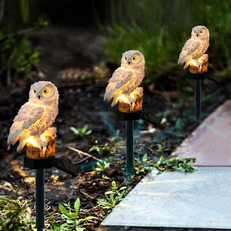 LED Garden Owl Solar Lights - LuxNovaHub 