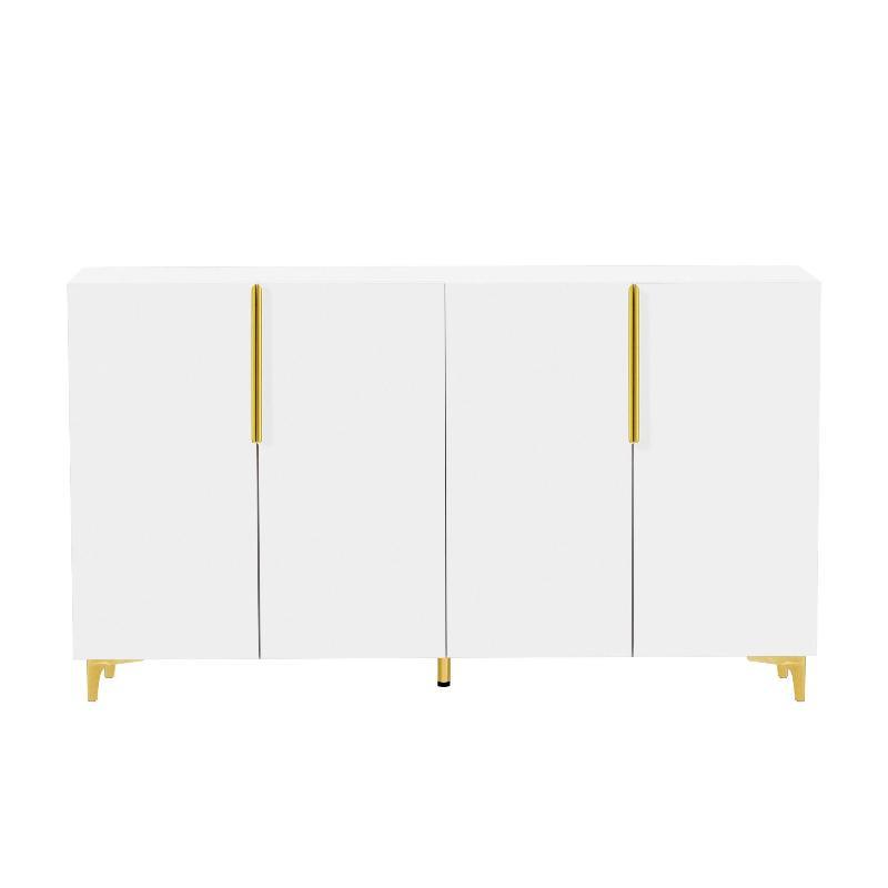 A Glossy Finish Light Luxury Storage Cabinet - LuxNovaHub 