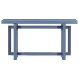 Contemporary Console Table with Wood Top - LuxNovaHub 