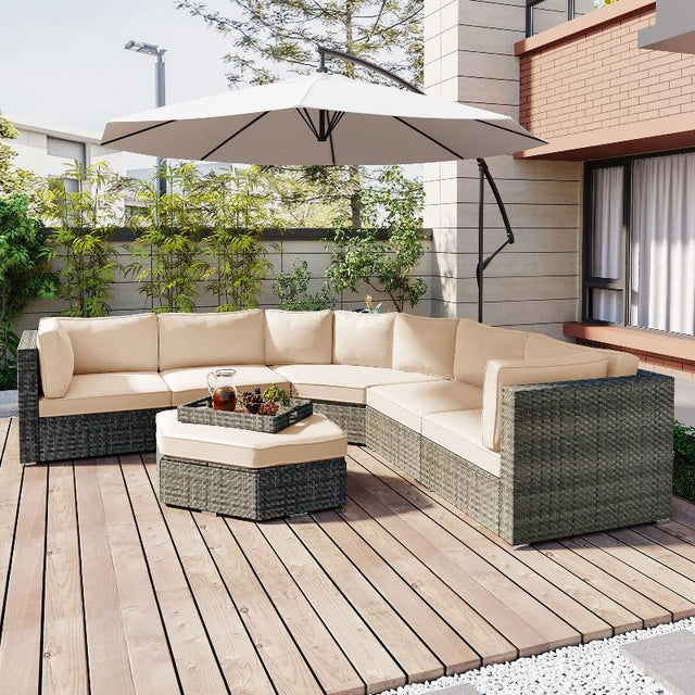 6 Piece Outdoor Conversation Set All Weather - LuxNovaHub 