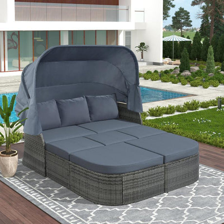 Outdoor Patio Furniture Set Daybed Sunbed - LuxNovaHub 