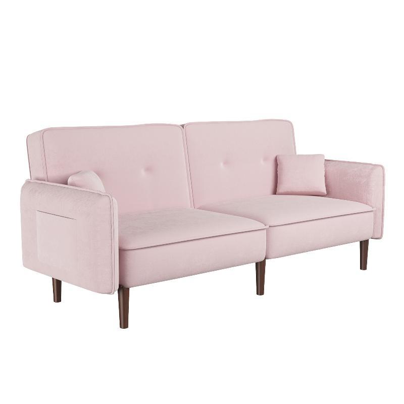 Convertible Sofa Bed with Wood Legs - LuxNovaHub 