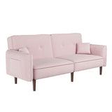 Convertible Sofa Bed with Wood Legs - LuxNovaHub 