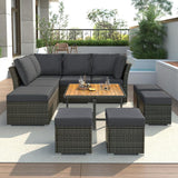 10-Piece Patio Furniture Set – Outdoor Conversation Set with Coffee Table - LuxNovaHub 