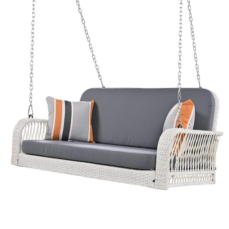 2-Seater Hanging Bench With Chains - LuxNovaHub 