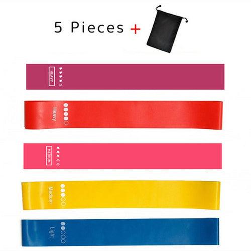 5pcs/set Yoga Resistance Rubber Bands Expander Belt Fitness