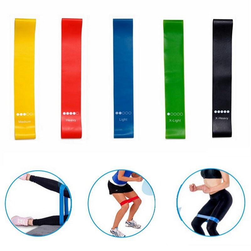 5pcs/set Yoga Resistance Rubber Bands Expander Belt Fitness - LuxNovaHub 