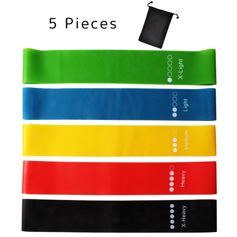 5pcs/set Yoga Resistance Rubber Bands Expander Belt Fitness - LuxNovaHub 