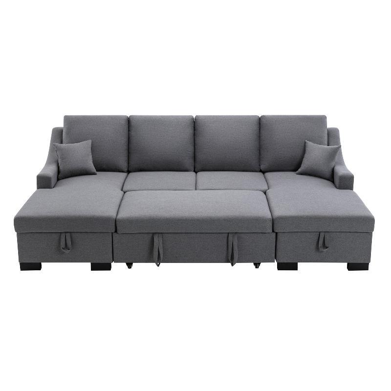 Upholstery Sleeper Sectional Sofa - LuxNovaHub 