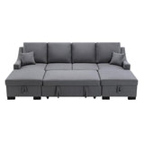 Upholstery Sleeper Sectional Sofa - LuxNovaHub 