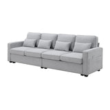 104-Inch 4-Seater Modern Linen Fabric Sofa – Stylish & Comfortable Living Room Furniture - LuxNovaHub 