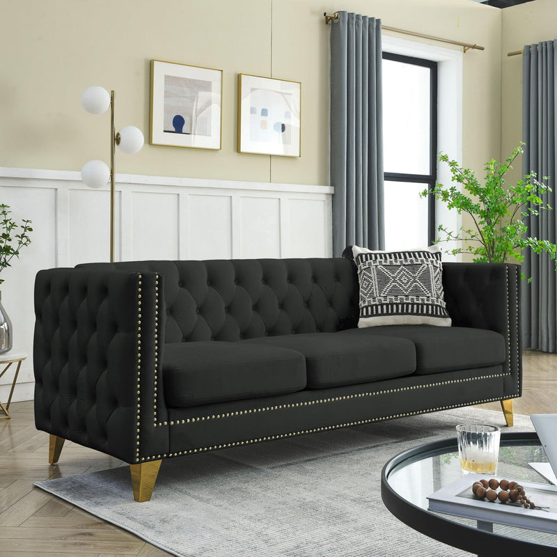 Velvet Sofa for Living Room - LuxNovaHub 