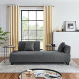 Linen Fabric 3 Seat Sofa with Two End Tables - LuxNovaHub 