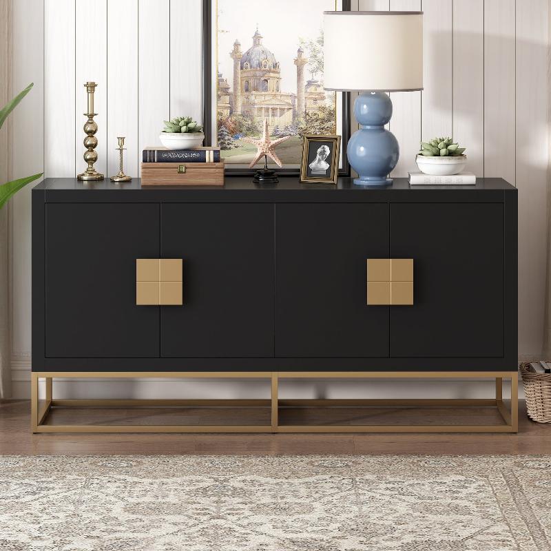 Cabinet with Unique Support Legs and Adjustable - LuxNovaHub 