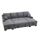 Upholstery Sleeper Sectional Sofa - LuxNovaHub 