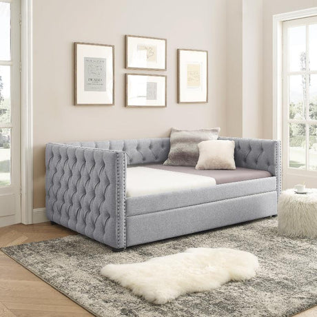 Daybed with Trundle Upholstered Tufted - LuxNovaHub 