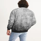 Mens Bomber Jacket, Grey And Black Tie Dye Pattern - LuxNovaHub 