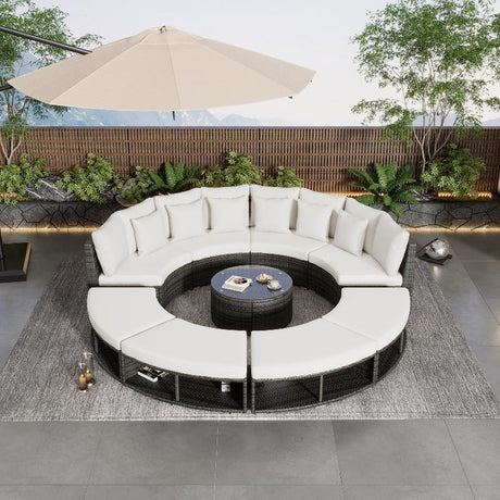 9-Piece Outdoor Patio Furniture Luxury Circular - LuxNovaHub 