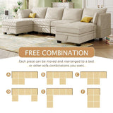 Modern Large U-Shape Modular Sectional - LuxNovaHub 