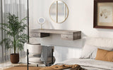 Floating Vanity Shelf with Drawers - LuxNovaHub 